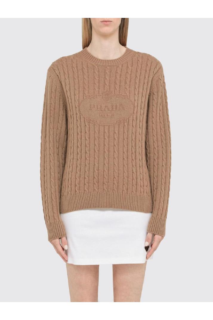 Prada프라다 여성 스웨터 Prada cashmere sweater with inlaid logo